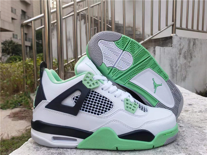 Men's Running weapon Air Jordan 4 Shoes Green/White 0135 Men's Running weapon Air Jordan 4 Shoes Green/White 0135